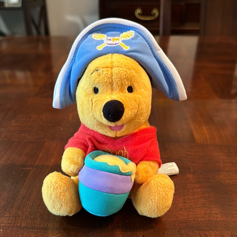 Winnie The Pooh Pirate Pooh Star Bean Plush Mattel Honey Pot Stuffed Animal
